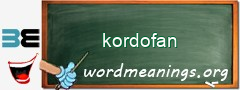 WordMeaning blackboard for kordofan